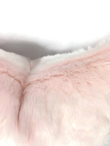 Light Baby Pink Shiny Faux Fur Pillow Cover