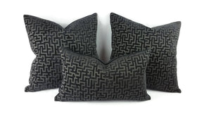 13" x 22" Pindler Segovia in the color Ebony Lumbar Pillow Cover