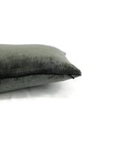 Load image into Gallery viewer, 11&quot; x 20&quot; Smokey Gray Solid Chenille Lumbar Pillow Cover
