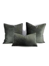 Load image into Gallery viewer, 11&quot; x 20&quot; Smokey Gray Solid Chenille Lumbar Pillow Cover
