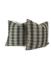 Load image into Gallery viewer, S. Harris Rocket Stripe in the colorway Platinum Pillow Cover
