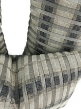 Load image into Gallery viewer, S. Harris Rocket Stripe in the colorway Platinum Pillow Cover
