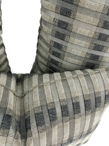 S. Harris Rocket Stripe in the colorway Platinum Pillow Cover