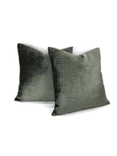 Load image into Gallery viewer, Smokey Gray Solid Chenille Pillow Cover
