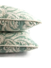 Load image into Gallery viewer, Seafoam with White Damask Pattern Pillow Cover
