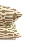 Load image into Gallery viewer, Annie Selke Links in Taupe and Cream Cotton Pillow Cover
