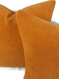 Opuzen Alicante Orange Plush Weave Pillow Cover