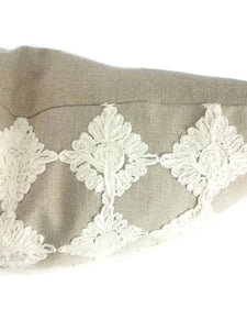 F. Schumacher is Rosette Embroidery Linen Pillow Cover