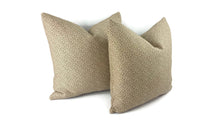 Load image into Gallery viewer, Kravet Smart Tan and Cream Fretwork Pillow Cover
