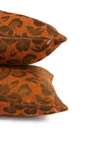 Load image into Gallery viewer, 14&quot; x 20&quot; Rust/Brown Floral Vintage Lumbar Pillow Cover
