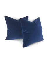 Load image into Gallery viewer, Kravet Royal Blue Velvet Pillow Cover - Ready to Ship
