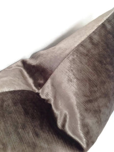 12.5" x 18" JF Fabric Sunset - Pewter Velvet Lumbar Pillow Cover