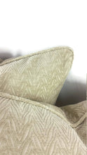 Load image into Gallery viewer, Dusty Cream Chevron Raised Chenille with Self-Welt Pillow Cover
