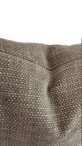 Dark Gray and Gray Basket Woven Chenille Pillow Cover