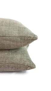 Dark Gray and Gray Basket Woven Chenille Pillow Cover