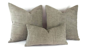 Dark Gray and Gray Basket Woven Chenille Pillow Cover