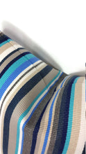 Load image into Gallery viewer, JF Fabrics Cedar - Blue Teal Gray White Stripe Acrylic Pillow Cover
