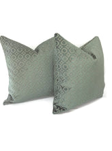 Load image into Gallery viewer, Schumacher Deco Velvet in the color Blue Haze Pillow Cover
