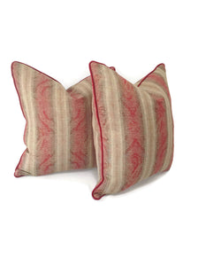 Mulberry Home Misty Paisley in Red and Oli Pillow Cover