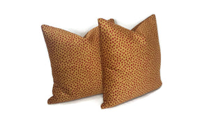 Manuel Canovas Safari in Gold and Red Pillow Cover