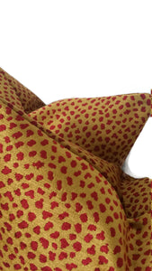 Manuel Canovas Safari in Gold and Red Pillow Cover