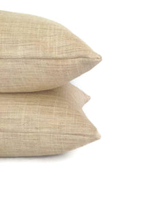 Natural Tan Cotton Pillow Cover