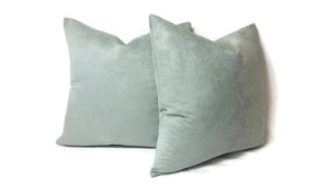 Light Mint Faux Suede Pillow Cover