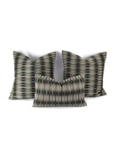 Load image into Gallery viewer, S. Harris Rocket Stripe in the colorway Platinum Pillow Cover
