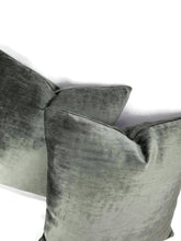 Load image into Gallery viewer, Smokey Gray Solid Chenille Pillow Cover
