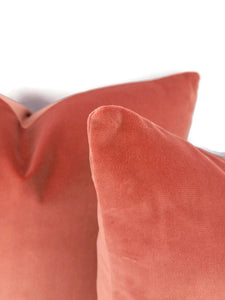 Kravet Versailles Velvet Coral Pink Pillow Cover