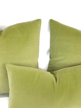 Load image into Gallery viewer, 11.5&quot; x 20&quot; Kravet Versailles Velvet Apple Green Lumbar Pillow Cover
