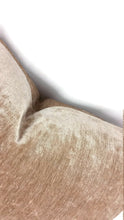 Load image into Gallery viewer, 12&quot; x 20&quot; Dusty Pink Velvet/Chenille  Lumbar Pillow Cover
