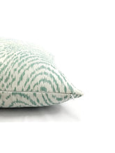 Load image into Gallery viewer, Off white with Aqua Wave Pattern Pillow Cover
