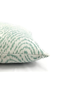 Off white with Aqua Wave Pattern Pillow Cover