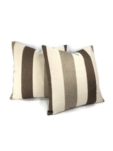 Load image into Gallery viewer, Dark Gray, Gray, and Light Gray Wide Stripe Pillow Cover - 20&quot; x 20&quot;
