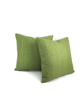 Load image into Gallery viewer, F. Schumacher Villis Strie in the color Emerald Pillow Cover
