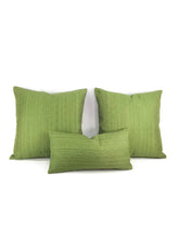 Load image into Gallery viewer, F. Schumacher Villis Strie in the color Emerald Pillow Cover
