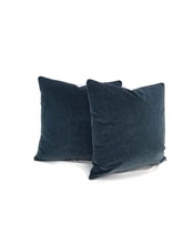 Load image into Gallery viewer, Pollack Soho Plush in Hudson Pillow Cover - 20&quot; x 20&quot; Plush Velvet in Dark Blue/Teal Pillow Cover
