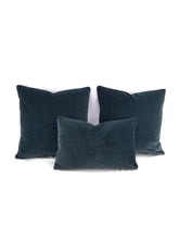 Load image into Gallery viewer, Pollack Soho Plush in Hudson Pillow Cover - 20&quot; x 20&quot; Plush Velvet in Dark Blue/Teal Pillow Cover
