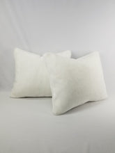 Load image into Gallery viewer, 15.5&quot; x 18&quot; Bright White Faux Fur Pillow Cover with Feather Insert
