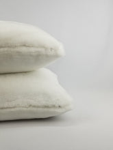 Load image into Gallery viewer, 15.5&quot; x 18&quot; Bright White Faux Fur Pillow Cover with Feather Insert
