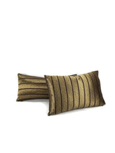 Load image into Gallery viewer, Ralph Lauren Ellington Stripe in Tarnished Gold Lumbar Pillow Cover - 11.5&quot; x 18&quot; Black and Gold Stripe Accent Cover
