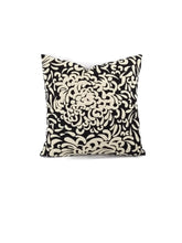 Load image into Gallery viewer, Black and Light Gray Large Floral Print Accent Pillow Cover - 20&quot; x 20&quot;
