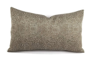 12" x 20" Maxwell Mecca in the color Stucco Silver Lumbar Pillow Cover