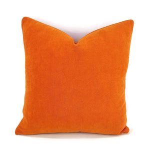 Opuzen Alicante Orange Plush Weave Pillow Cover