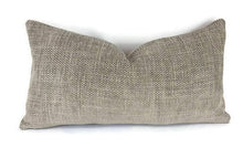 Load image into Gallery viewer, 11” x 20&quot; Dark Gray and Gray Basket Woven Chenille Lumbar Pillow Cover
