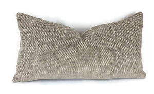 11” x 20" Dark Gray and Gray Basket Woven Chenille Lumbar Pillow Cover