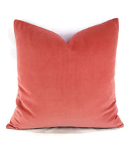 Load image into Gallery viewer, Kravet Versailles Velvet Coral Pink Pillow Cover
