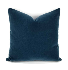 F. Schumacher San Carlo Mohair Velvet in the color Delft Pillow Cover