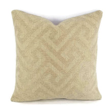 Load image into Gallery viewer, F. Schumacher L&#39;Orient Fret in the color Greige Pillow Cover
